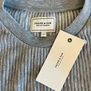 Frank & Oak Gray Waffle Long Sleeve Crewmeck S Sweater